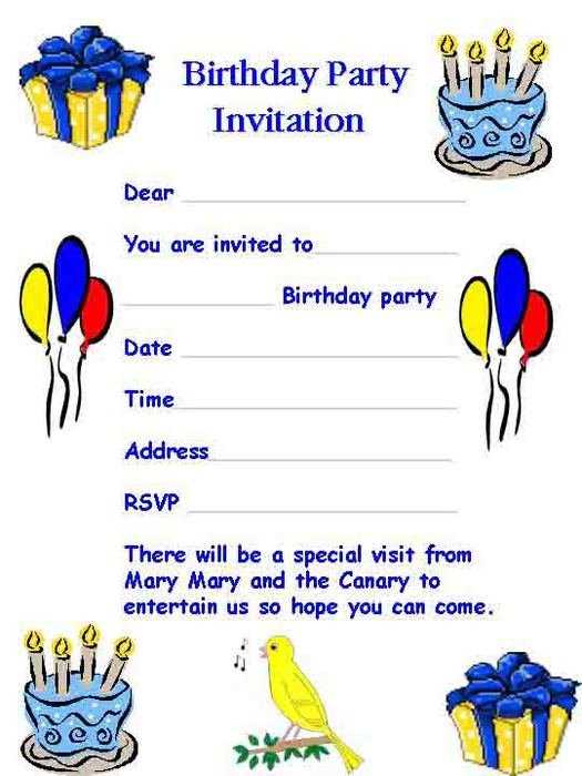 birthday invitation letter template