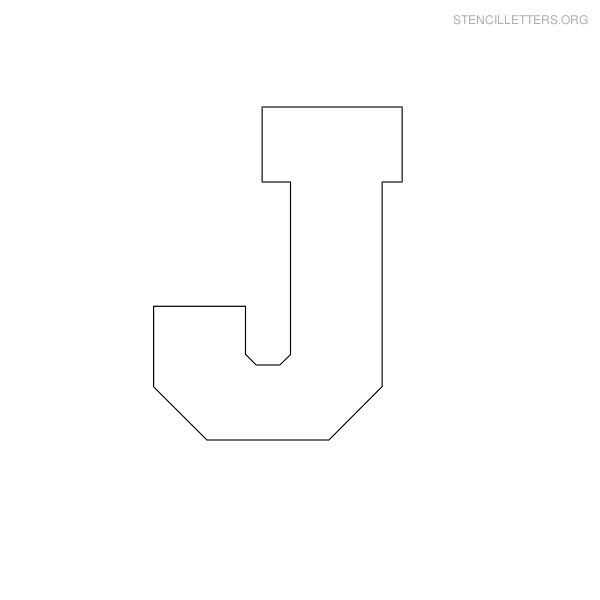 block letter j template