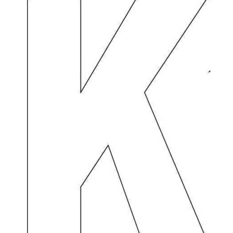 block letter k template