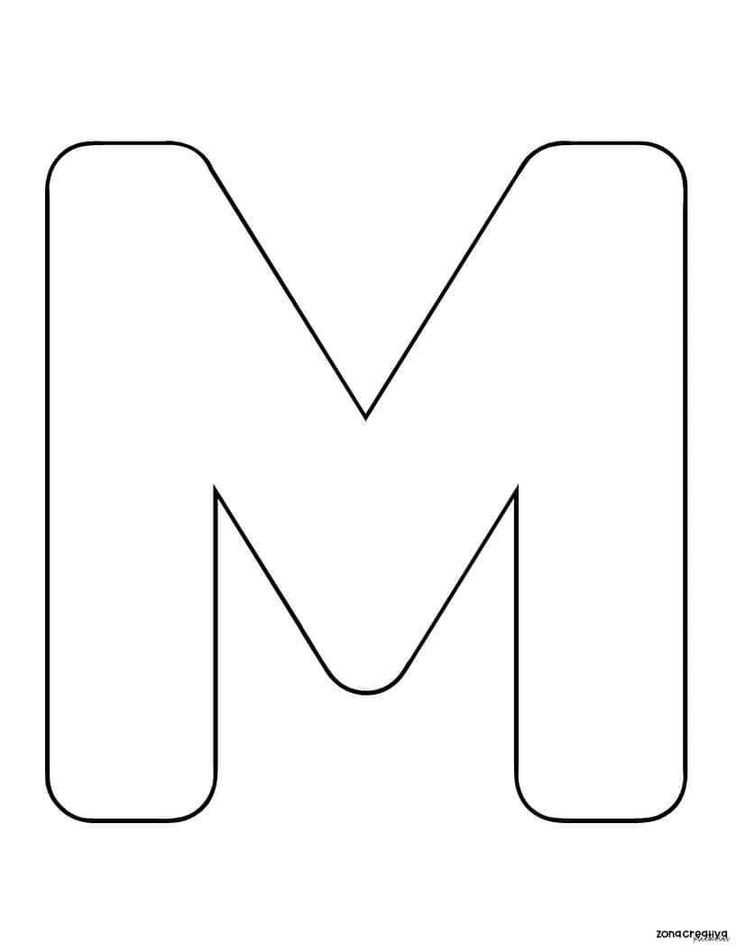 block letter m template