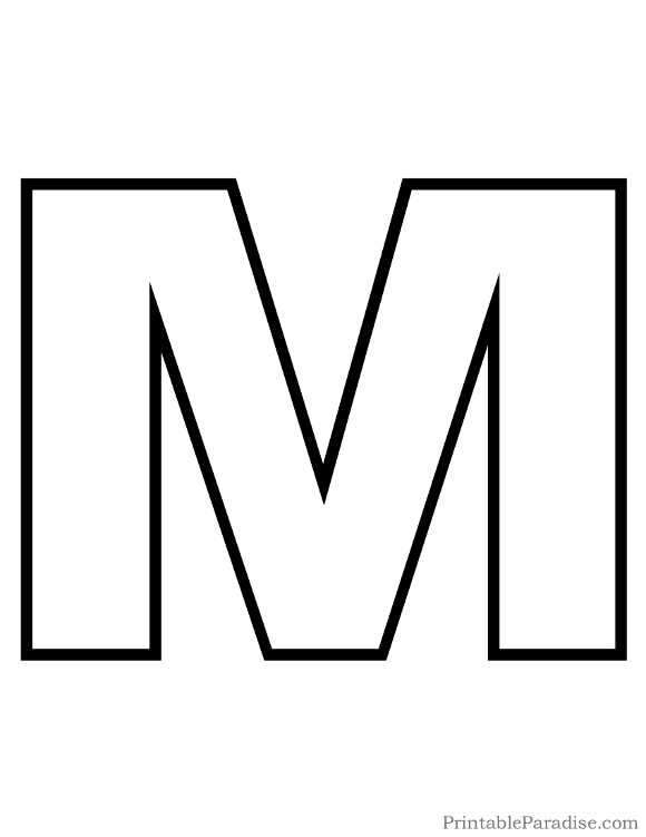 block letter m template