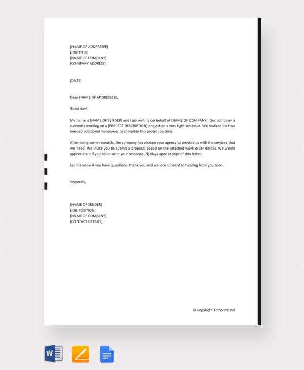 order letter template