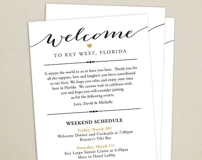 destination wedding welcome letter template