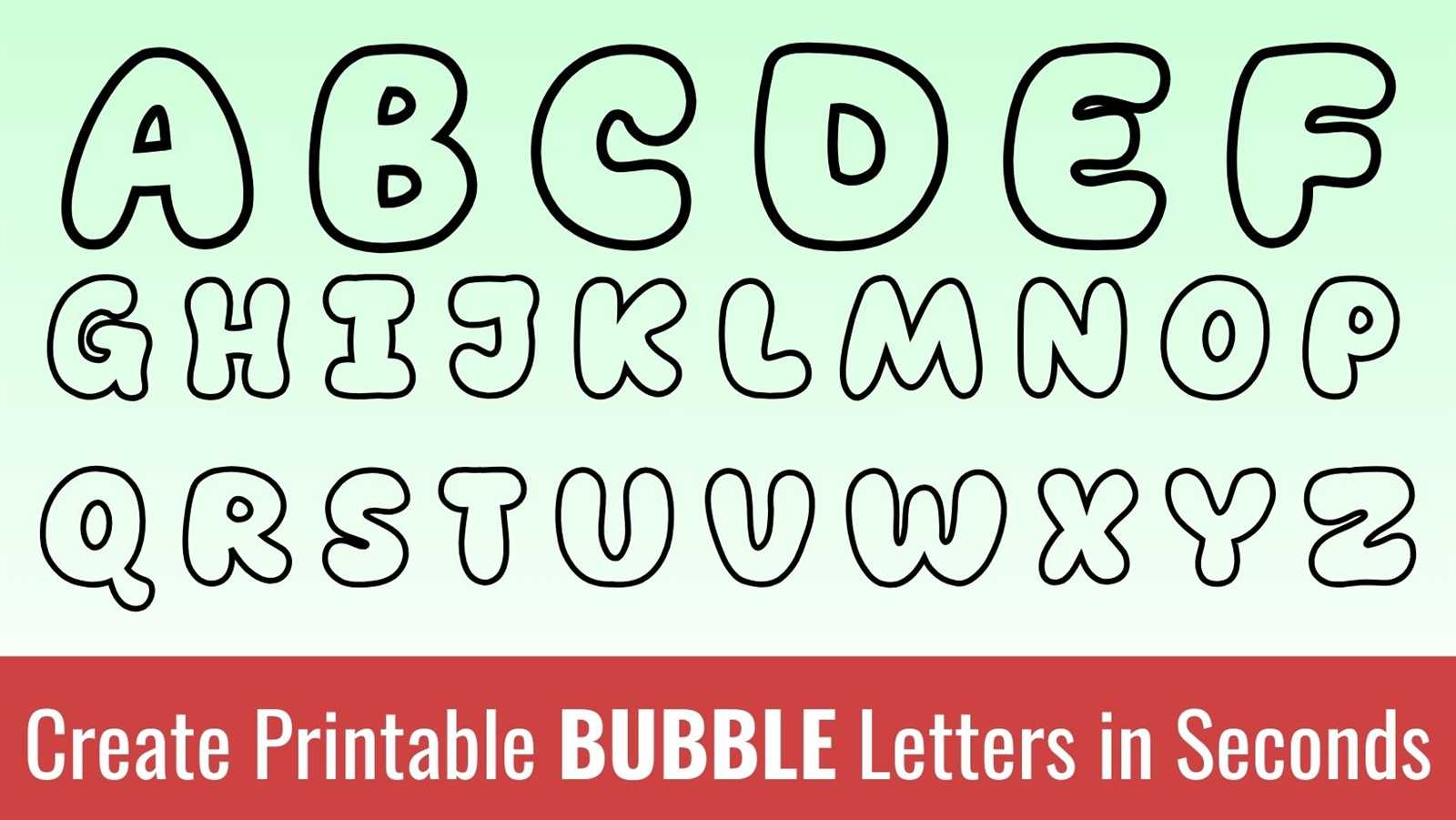 bubble letter template