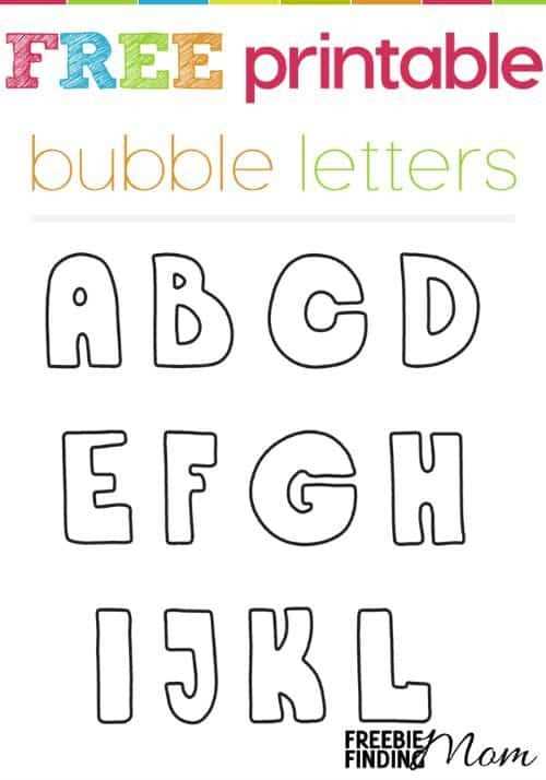 bubble letter templates to print