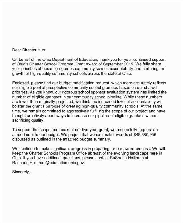 budget request letter template