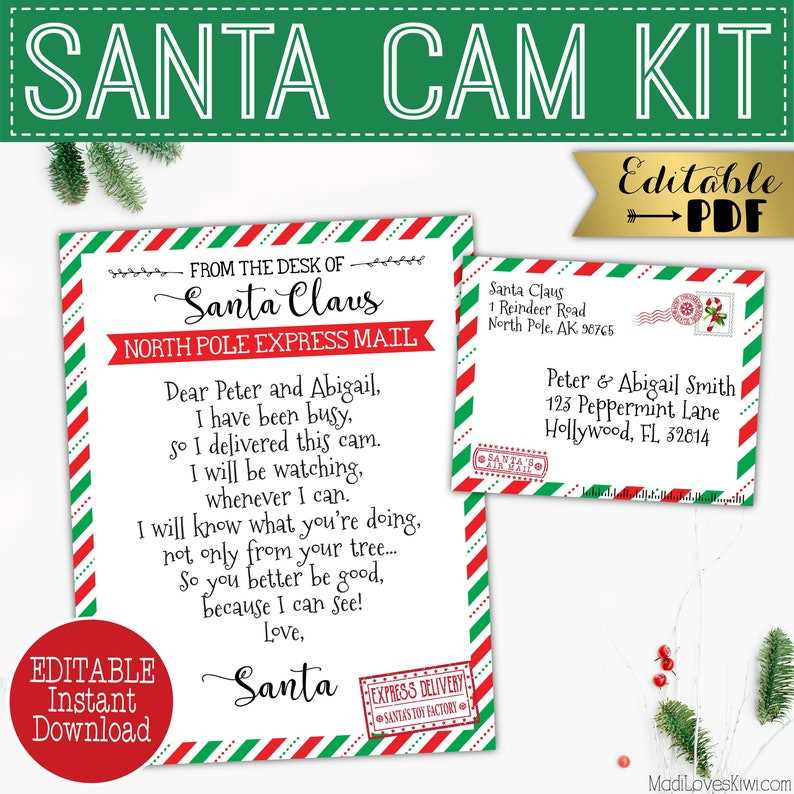 santa cam letter template free