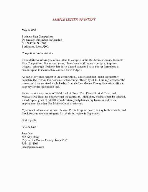 business collaboration letter template