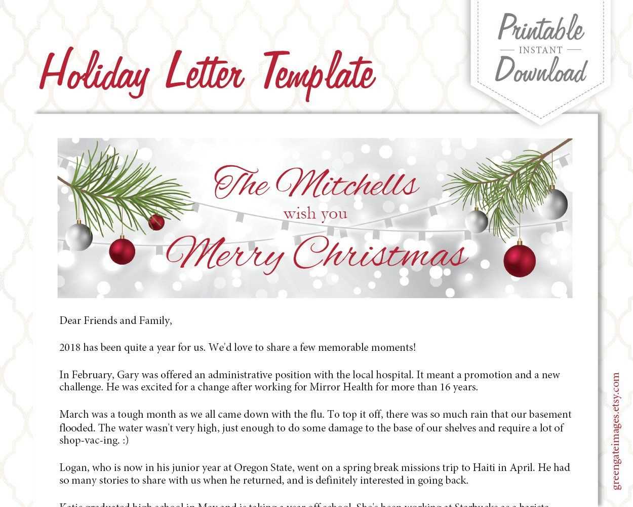 business holiday letter template