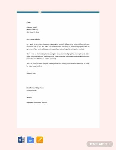 business ownership letter template