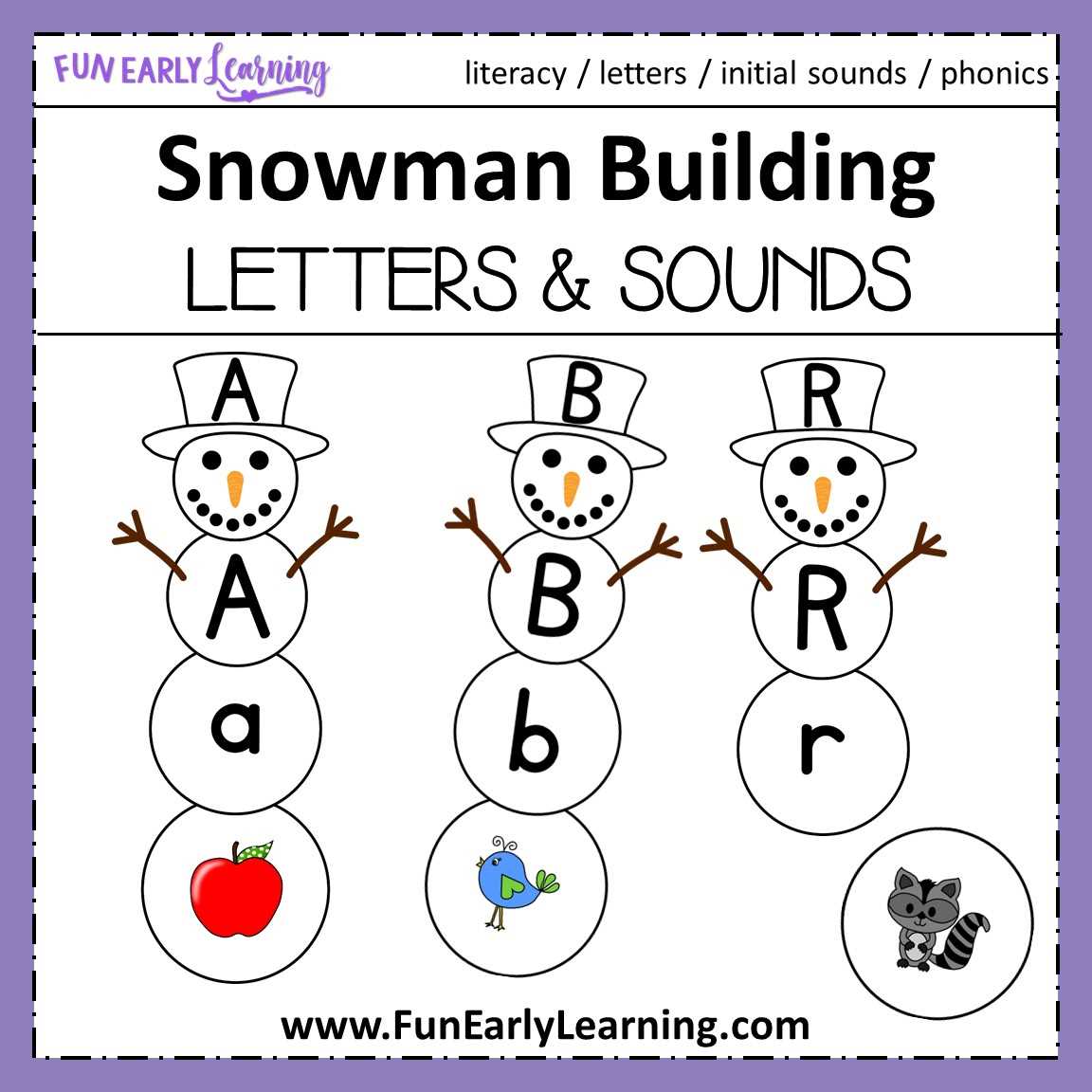 snowman letter template