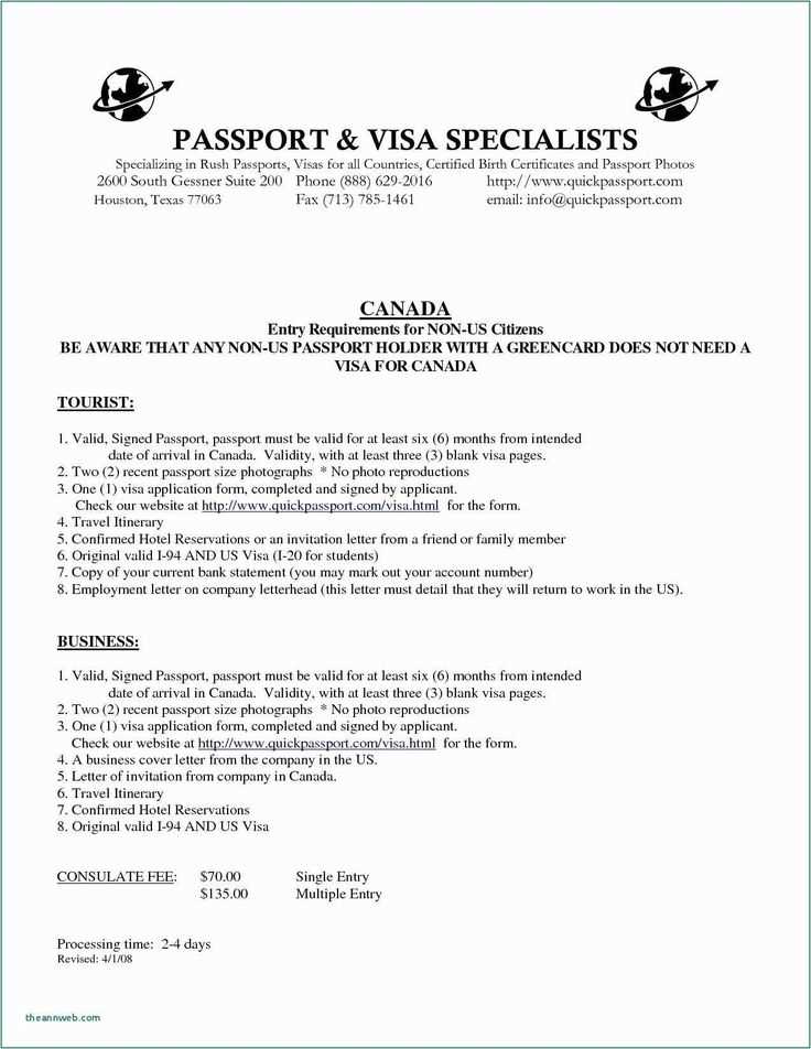 canada visa invitation letter template