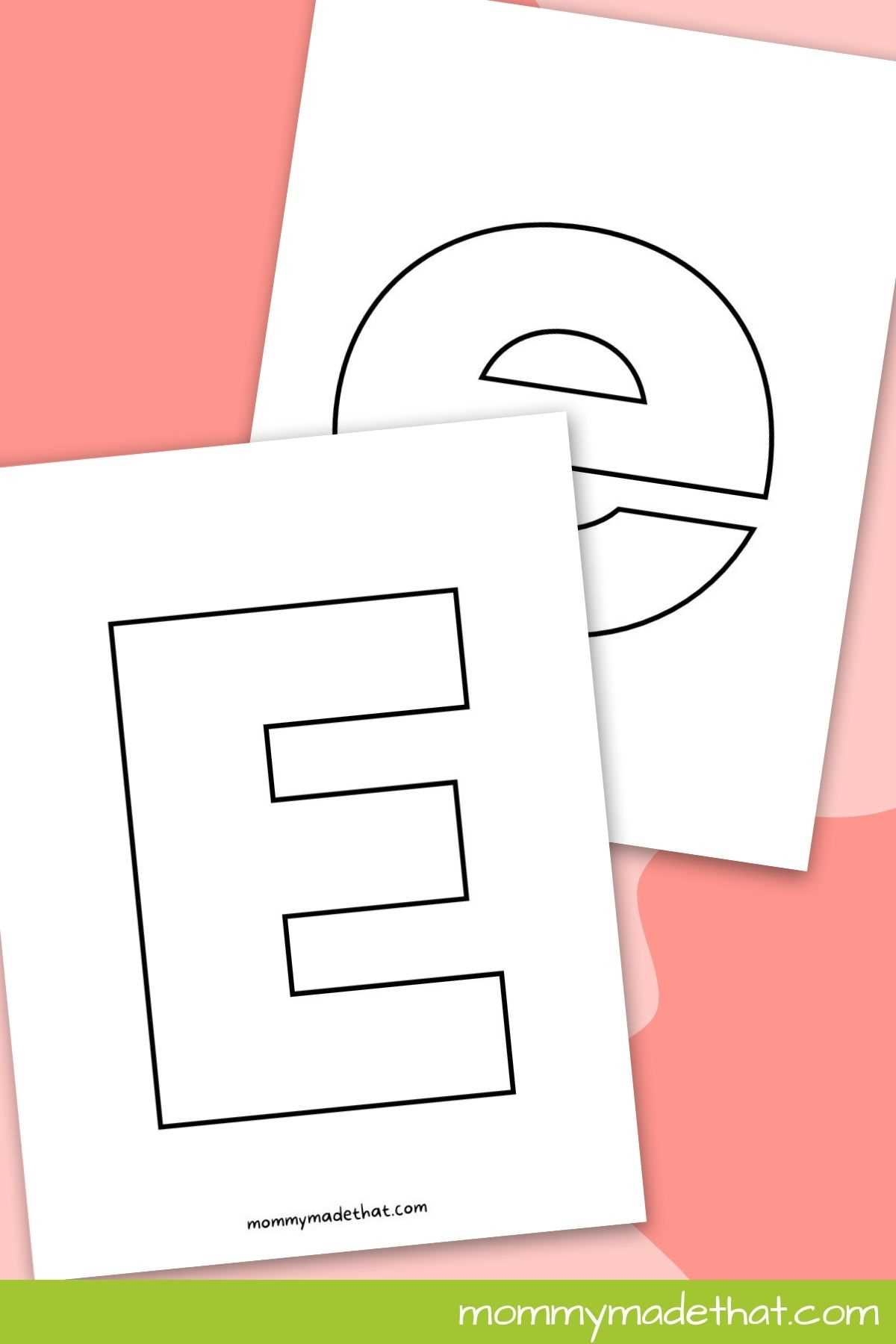 capital letter e template