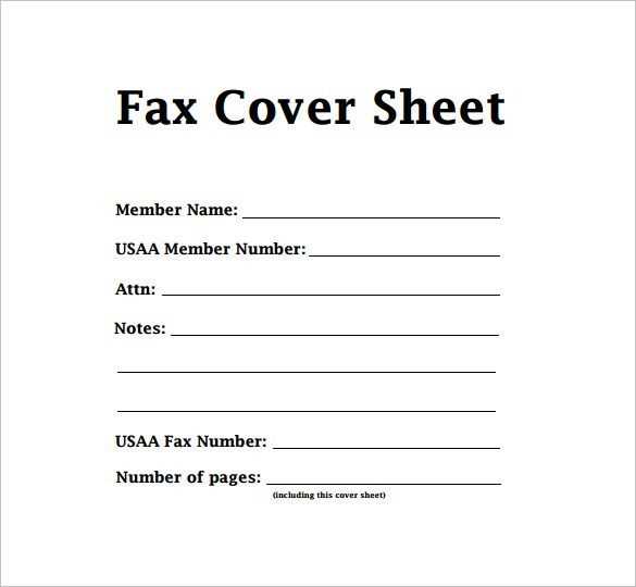 fax letter cover sheet template