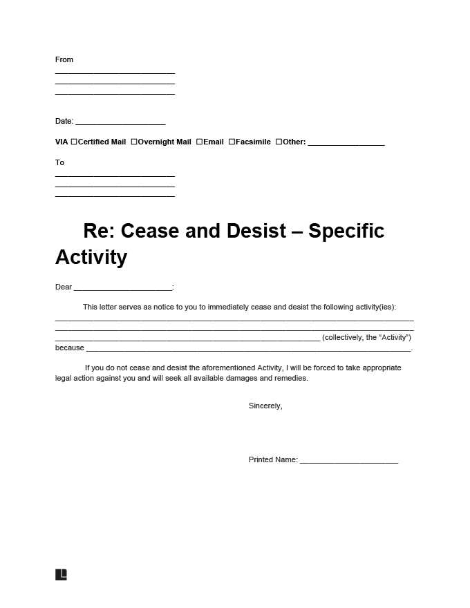 cease and desist letter defamation australia template