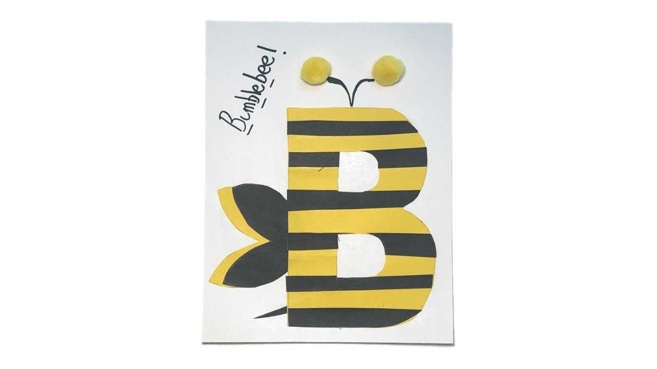 letter b bee craft template