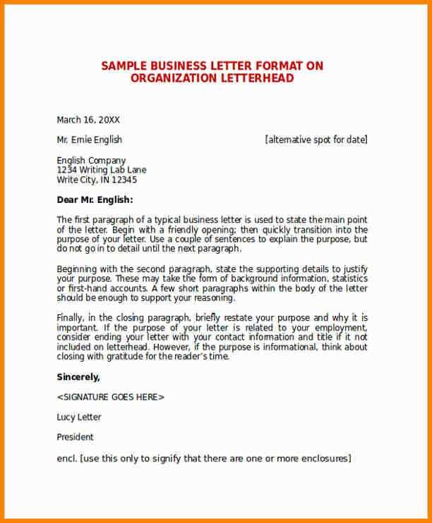 business template letter