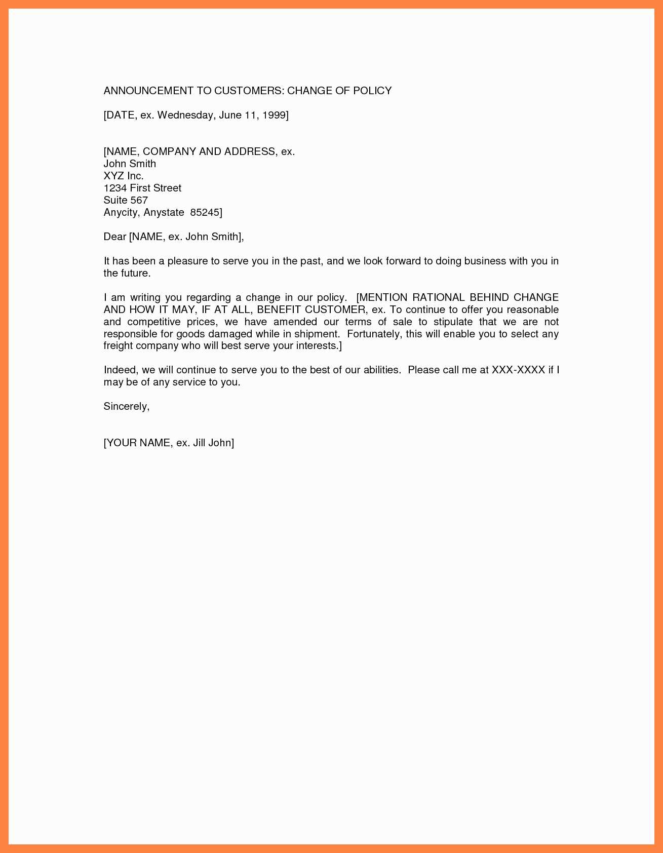 change of company name letter template