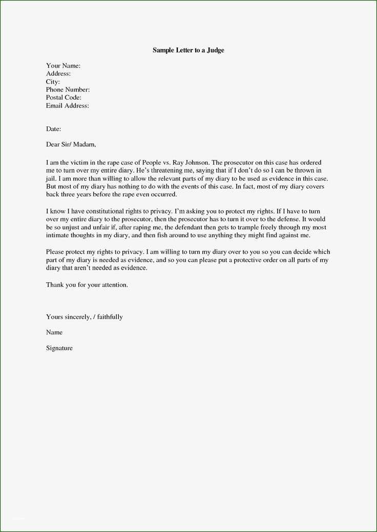 character letter to judge template