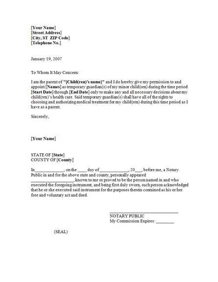 child care letter template