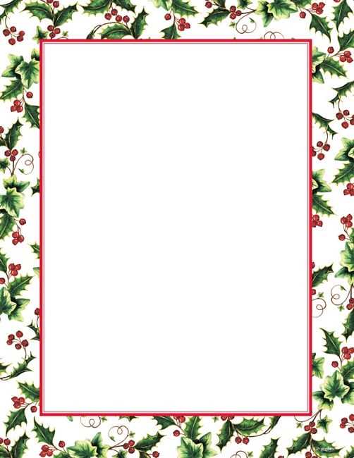 christmas letter border template