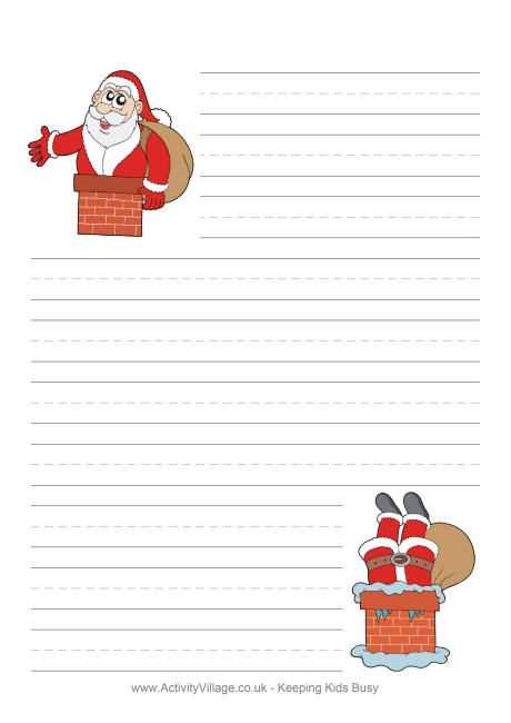 christmas letter paper template