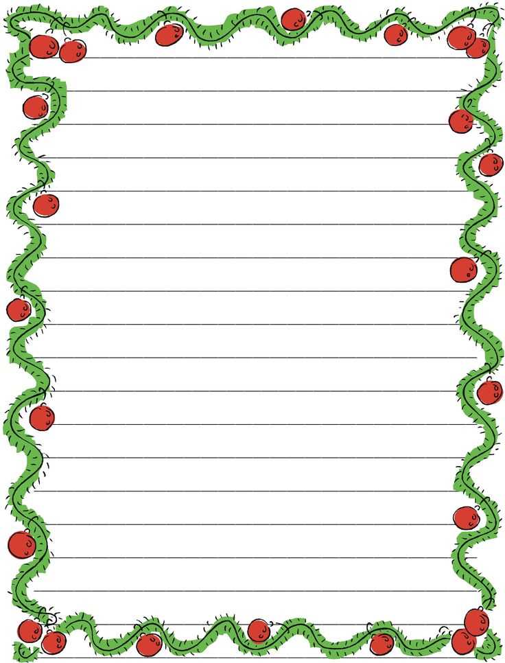 christmas letter paper template