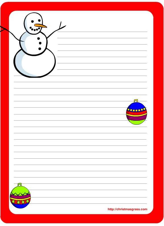 christmas letter templates free printable