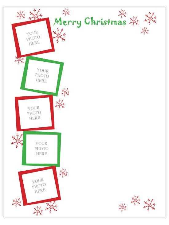 christmas letter word template free