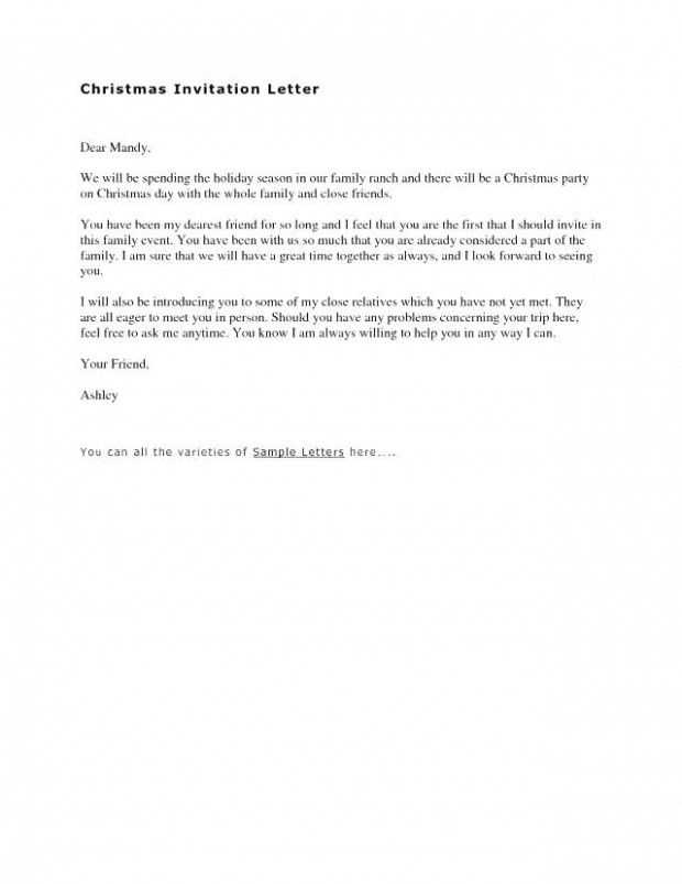 christmas party letter template