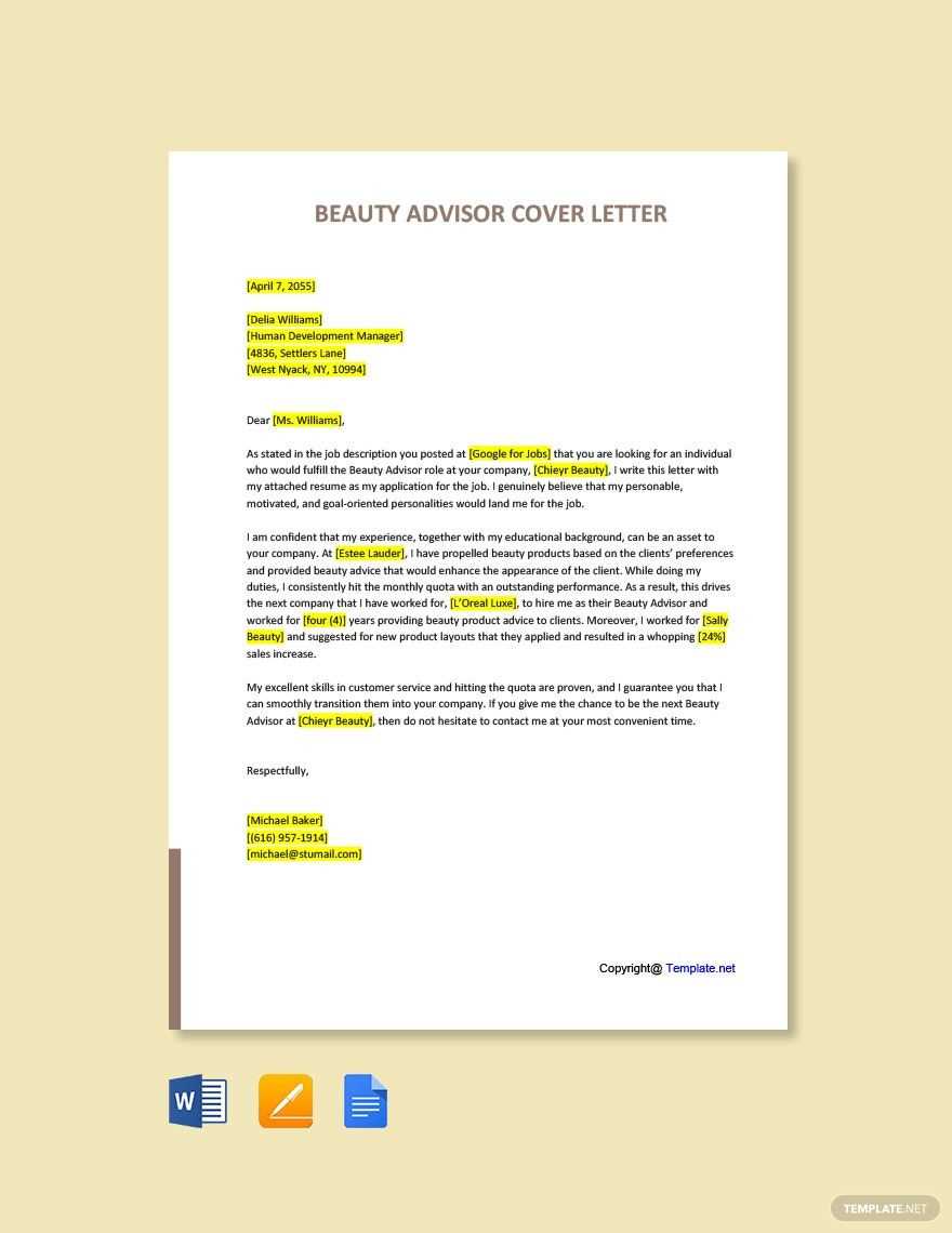 cleaner cover letter template