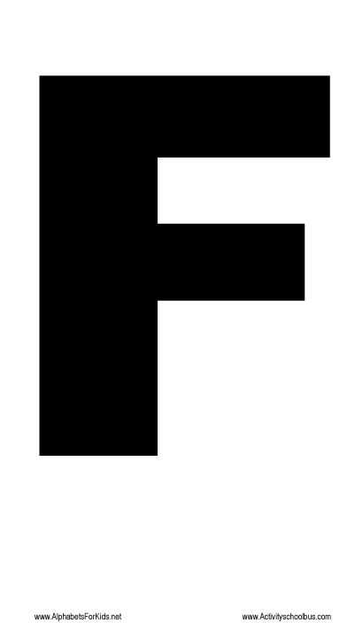 large letter f template