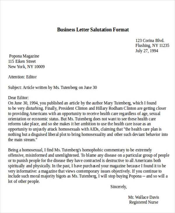 cold cover letter template