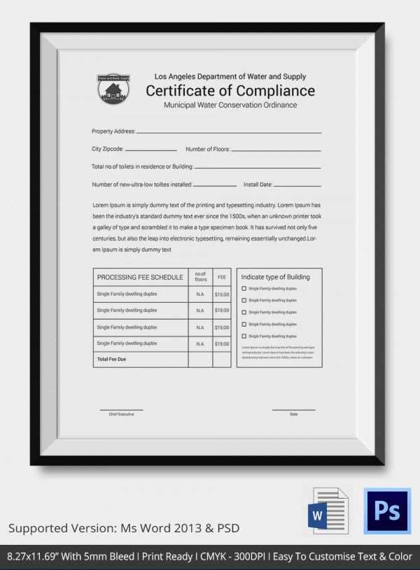 compliance letter template word