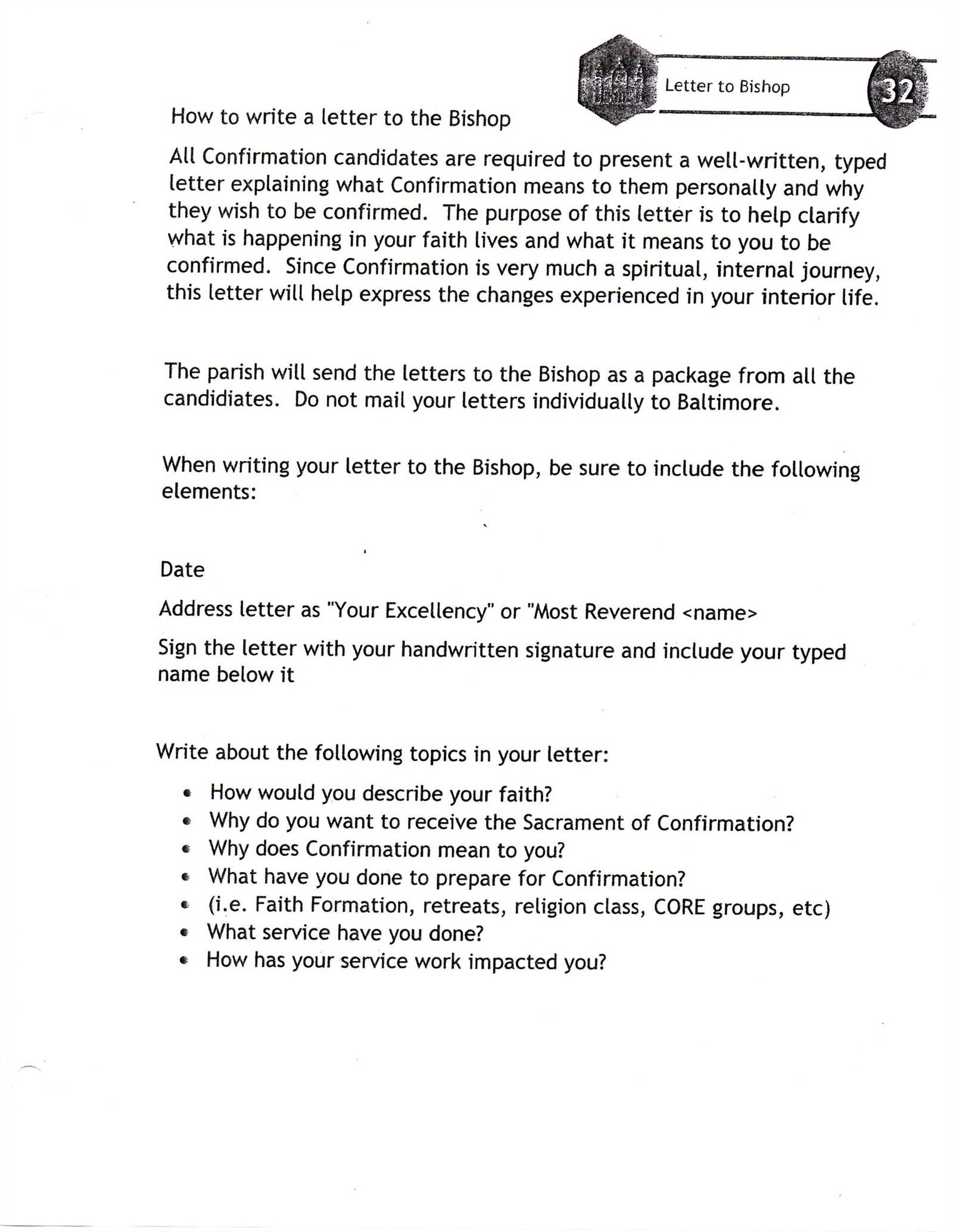 confirmation letter to bishop template