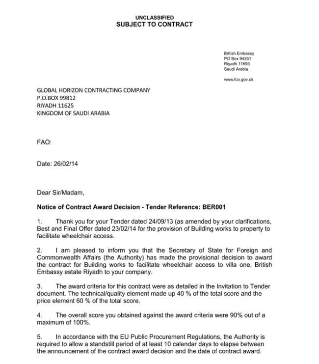 contract award letter template