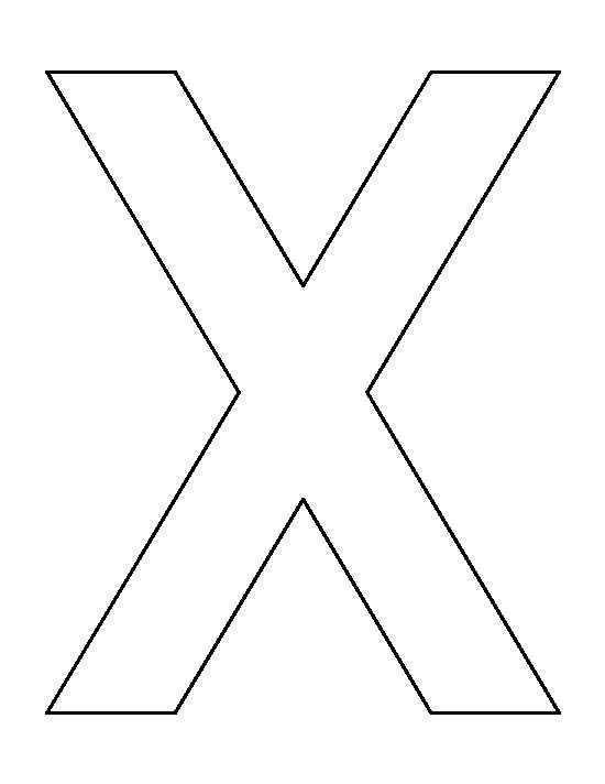 letter x template printable