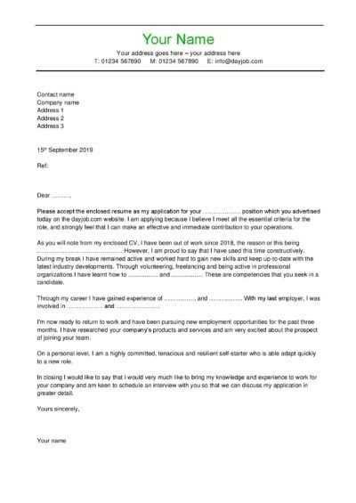 copy and paste cover letter template