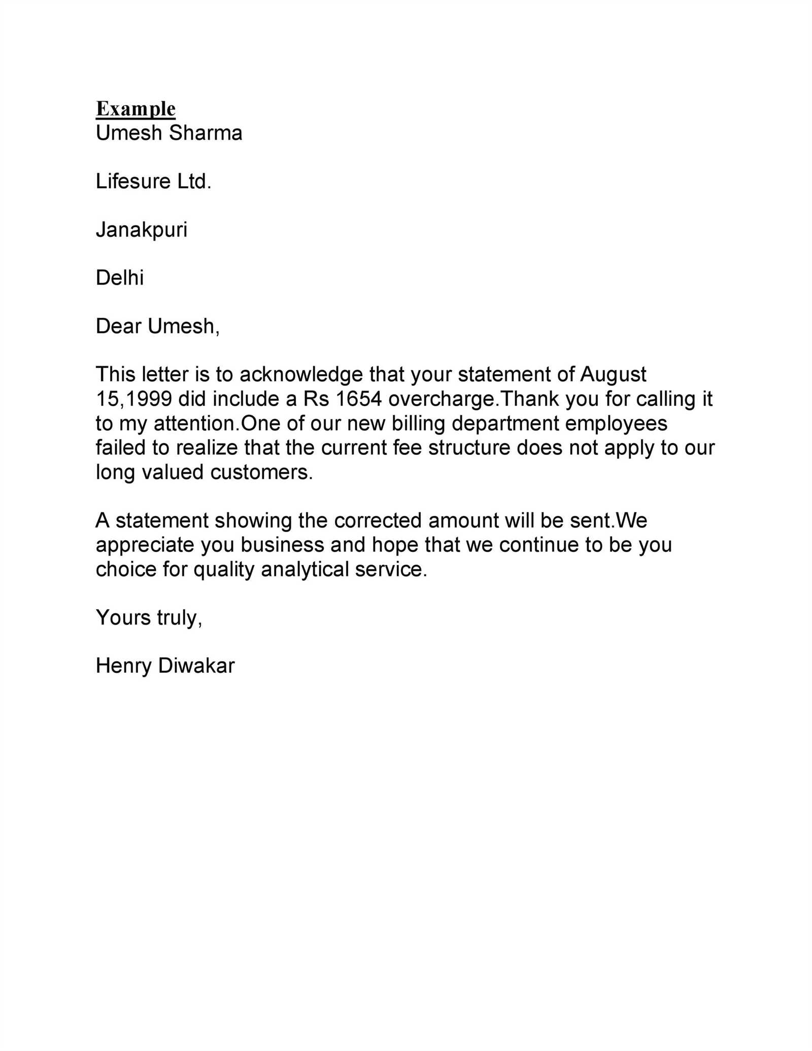 correction letter template