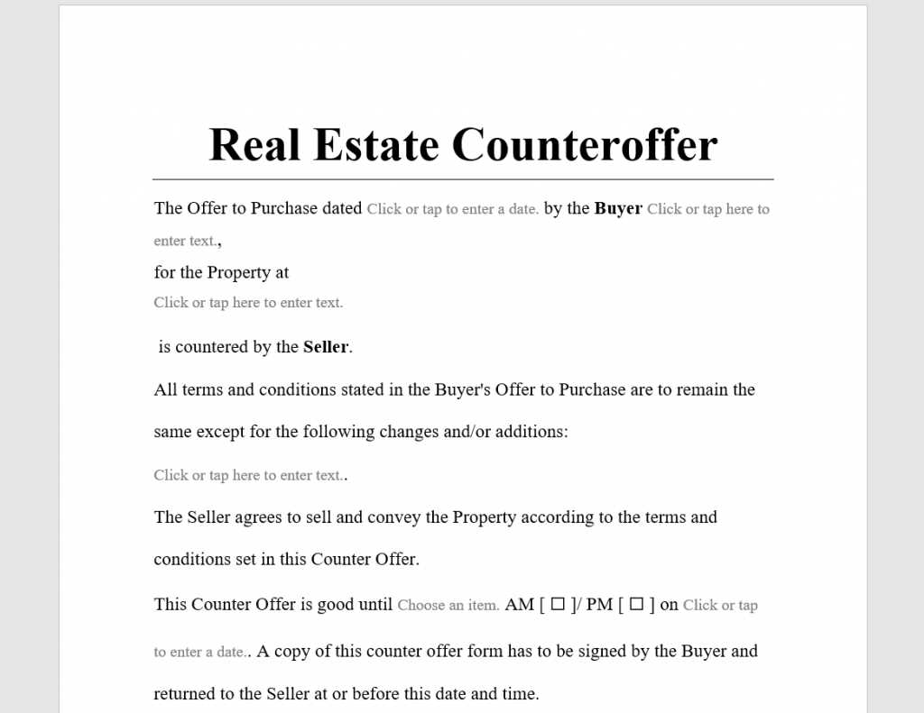 counter letter template