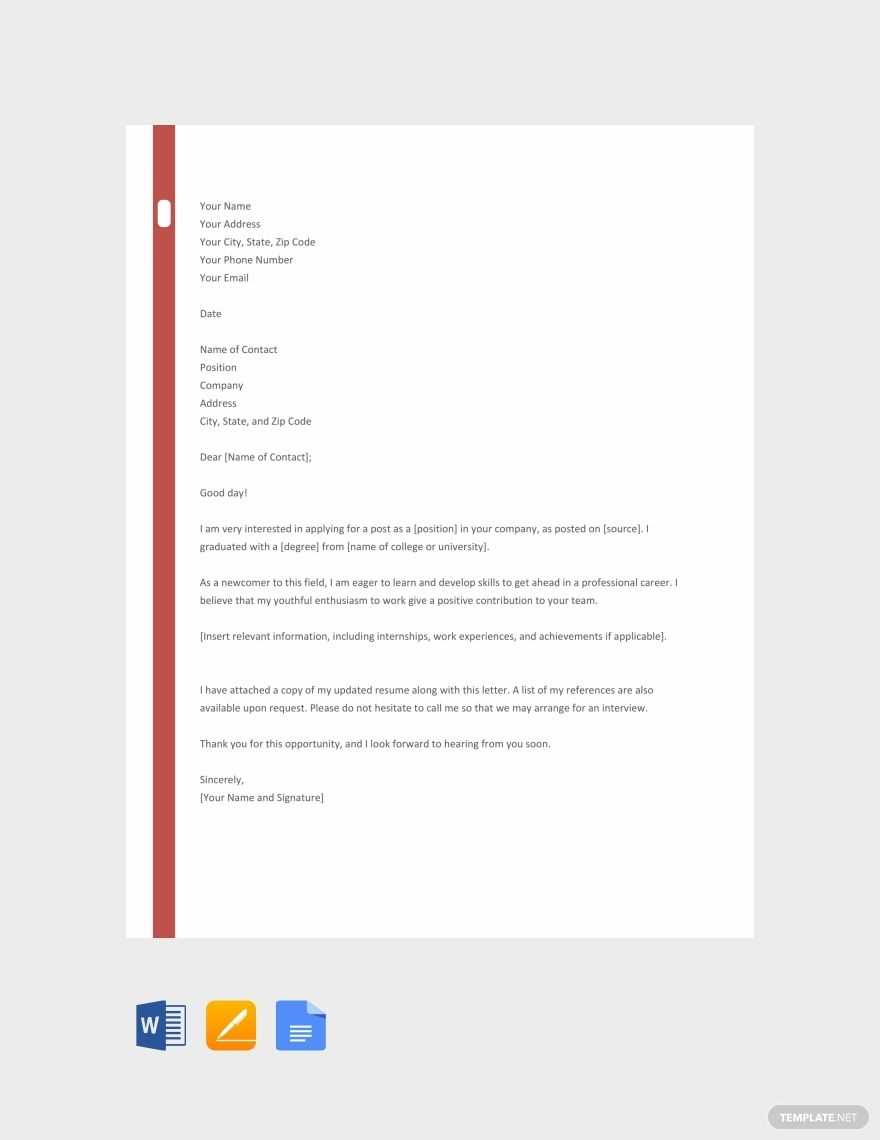 cover letter template 2022