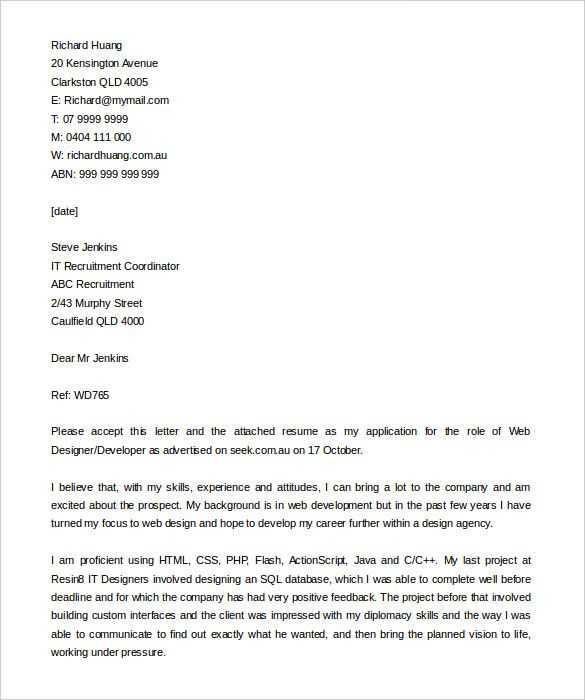 cover letter template download free word