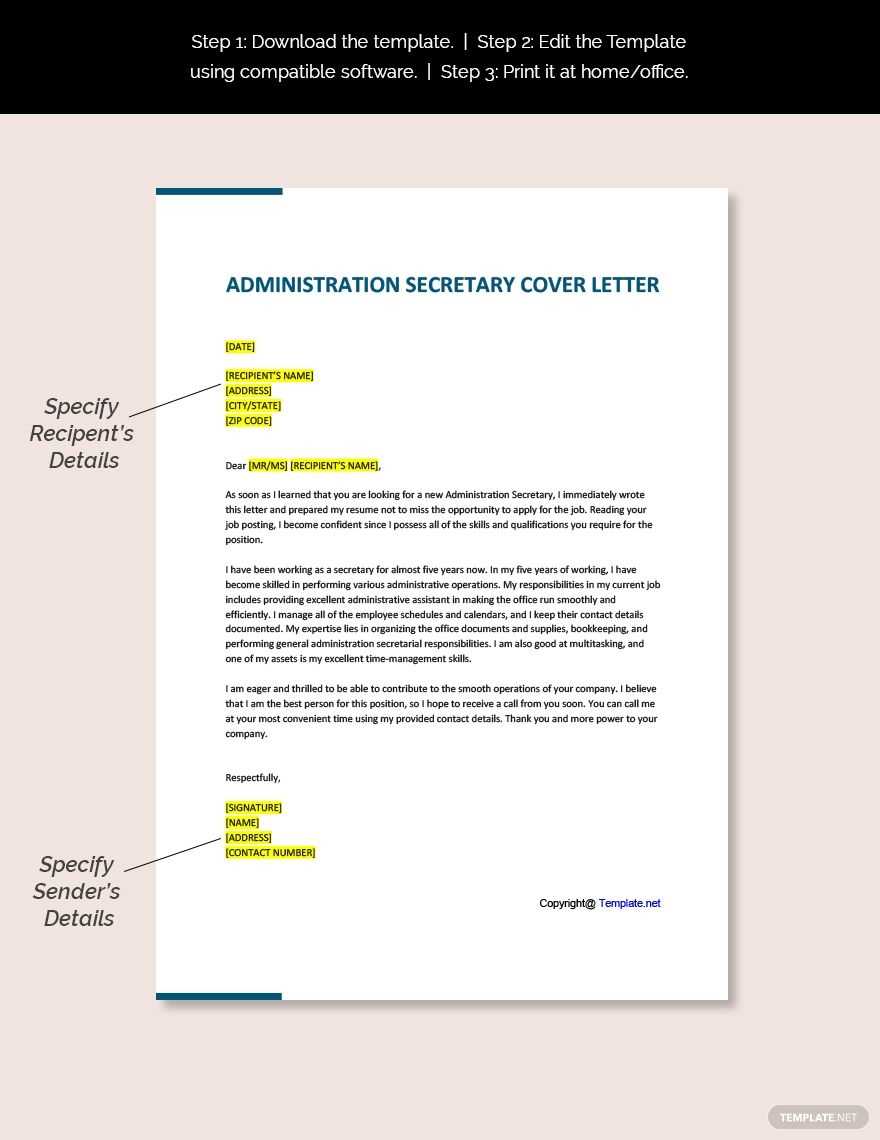 cover letter template pdf download