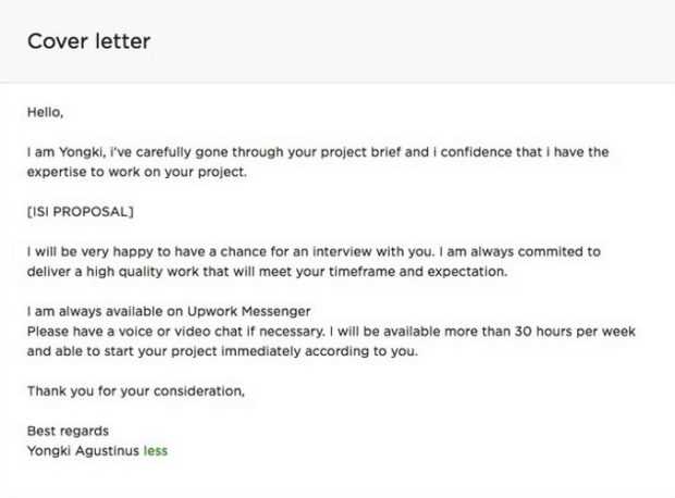 cover letter upwork template