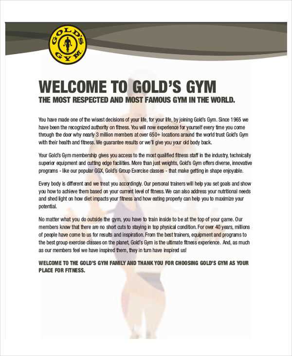 club membership welcome letter template