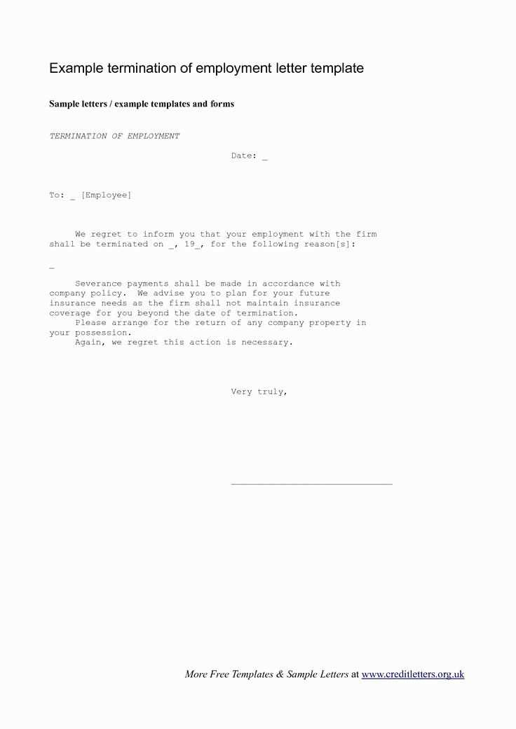 termination letter without cause ontario template