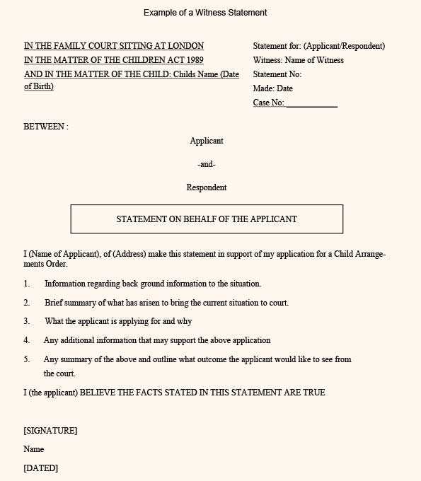 family court letter template