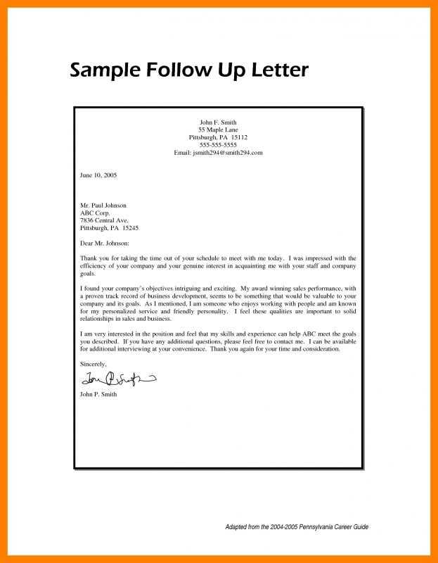 meeting follow up letter template