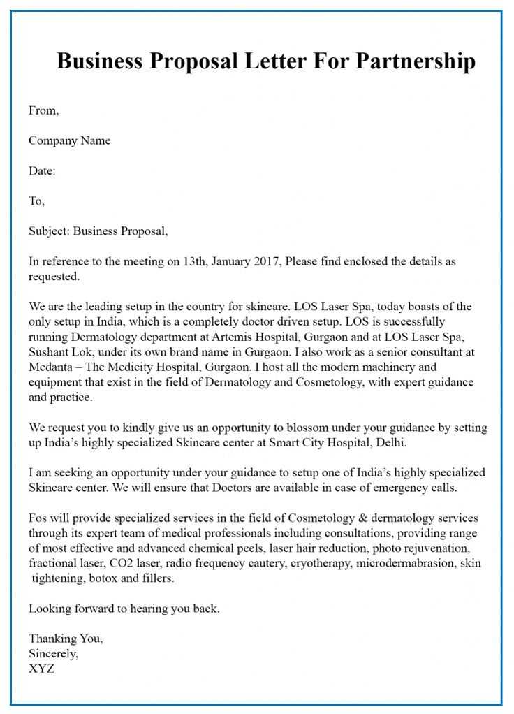 partnership offer letter template