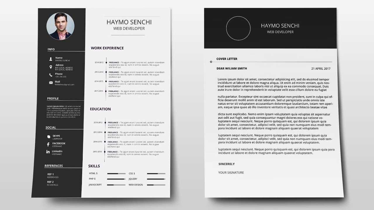 design cover letter template